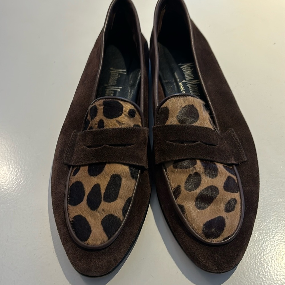 Neiman Marcus suede slip on loafer size 9